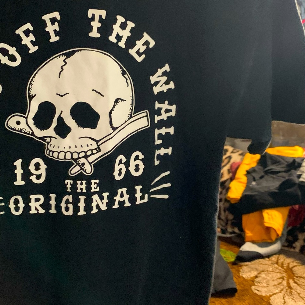 Vans Off The Wall T-shirt Classic 1966 Black Skull